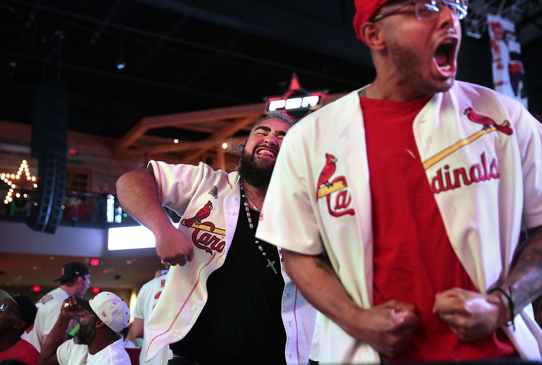 There's a party at Ballpark Village as Cardinals play Wild-Card